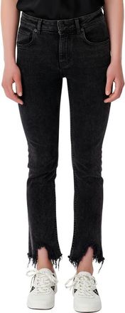 Maje Ripped Hem Skinny Jeans in Anthracite at Nordstrom Rack, Size 10 Us / 42 Fr