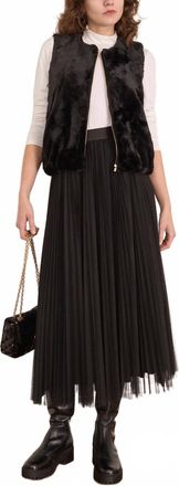 Forte_Forte Eco Fur Vest In Noir