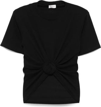 Magda Butrym T-shirt con nodo - Nero