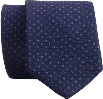 Bexley Cravate Soie Motif Carr&eacute;