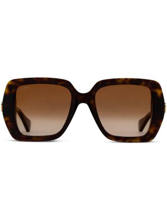 Cartier Zonnebril met vierkant montuur - Bruin