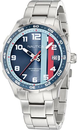 Nautica Nst Small 3-Hand Recycled Stainless Steel Watch