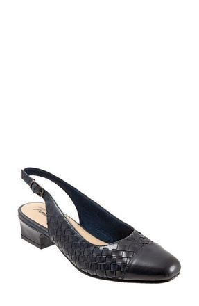 Trotters Dea Woven Slingback Pump in Navy at Nordstrom, Size 10.5