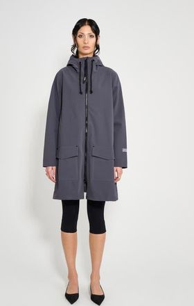 Stutterheim Mosebacke Patch Matte Raincoat in Mystic Blue at Nordstrom, Size X-Small