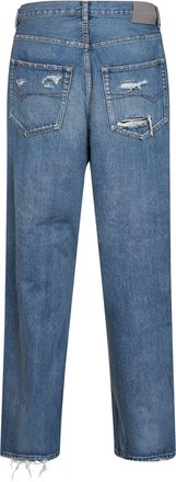 Balenciaga Mens Baggy Jeans Dark Blue Cotton