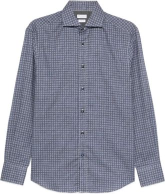 Brunello Cucinelli Shirts - Heren - Casual Overhemden - Blauw - 2XL - Katoen - Overhemden