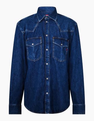 Diesel Mens Mens D Ocean Cowboy Shirt - Blue - Size: 38/Regular