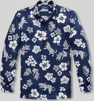 Polo Ralph Lauren Regular Fit Freizeithemd aus reinem Leinen in Dunkelblau, Gr&ouml;&szlig;e XXL