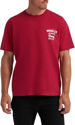 Wrangler x Coors Embroidered Logo T-Shirt in Banquet Red at Nordstrom, Size Xx-Large