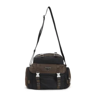Prada Black Logo Large Crossbody Bag
