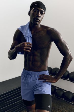 Alo | 5 Circuit Short in Provence Blue, Size: Large