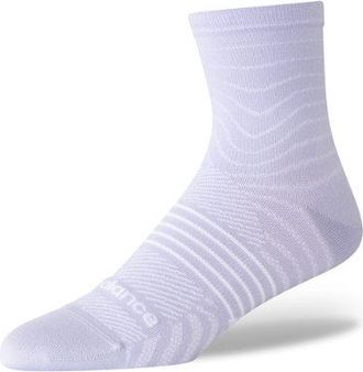 New Balance Unisexo Pro Run QTR Calcetines 1 Pair en P&uacute;rpura, Nylon, Talla L