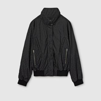 Gucci GG Nylon Zip Jacket, Black, Ready-to-wear