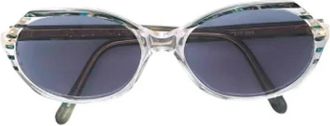 Saint Laurent Pre-owned Acetate sunglasses - Dames - Vintage Accessoires - Blauw - ONE Size - Vintage