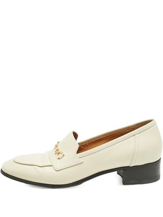 Gucci Mocassini in pelle con morsetto - Bianco