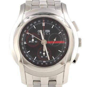 Gucci Pre-owned Chronograph Polshorloge - Heren - Pre-owned - Zwart - Maat: ONE Size