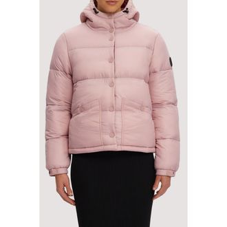 Noize Winona Hooded Puffer Jacket in Deauville Mauve/Dark Cherry at Nordstrom Rack, Size Xx-Large