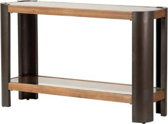 Adda Home Consola marron de madera 120x39x75cm