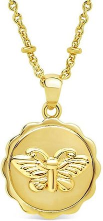 Sterling Forever 14K Plated Butterfly Necklace