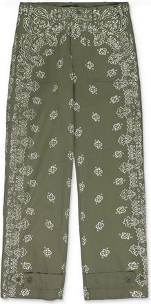 Amiri Green Bleached Bandana Field Cargo Pants
