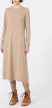 Max Mara Long Sleeve Knit Dress in Beige at Nordstrom, Size X-Small