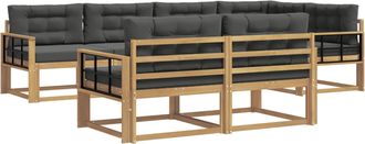 vidaXL Conjunto De Sof&aacute;s De Exterior 6 Uds. Blanco Y Antracita Vidaxl