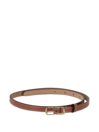 Polo Ralph Lauren buckle leather belt - women - Calf Leather - L - Brown