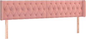 vidaXL Cabecero Con Led De Terciopelo Rosa 203x16x78/88 Cm Vidaxl