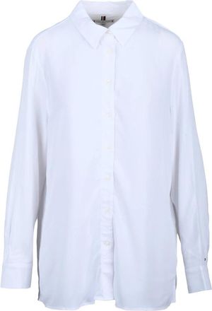 Tommy Hilfiger Regular Fit Shirt met Verborgen Sluiting - Dames - Overhemden - Wit - 2XS - Overhemden