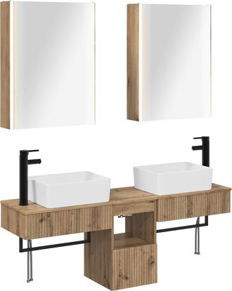 vidaXL Juego De Muebles De Ba&ntilde;o 5 Uds. Roble Artisan Vidaxl