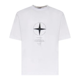 Stone Island T-Shirts, male, White, Size: XL SS T-Shirt