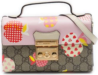 Gucci Pre-owned Gucci Mini GG Supreme Monogram Les Pommes Padlock Satchel Ladies TYHTZKB4MRRMDQG3