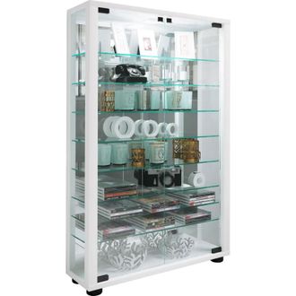 ebuy24 Ebuy24 - Vitrina De Vidrio Vcm De Pie Vitrina De Vidrio Con Vidrio De Seguridad Esg Dimensiones Aprox. 91 X 59 X D. 18 Cm Vidrio De Vitrina De Soporte