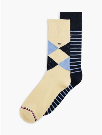 Tommy Hilfiger Mens Trouser Sock 2-Pack - Multi
