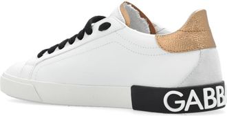 Dolce & Gabbana Womens Portofino Logo Low Top Sneakers White Shoes >