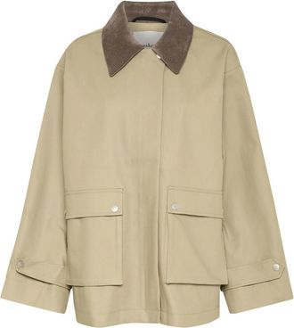 Soaked In Luxury Light Jackets, female, Green, XS, Teddy Collar Chinchilla Jacket