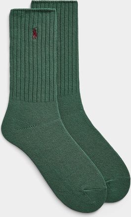 Polo Ralph Lauren Mens Contrast logo ribbed socks