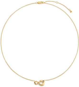 Monica Vinader Infinity Pendant Necklace in 18Ct Gold Vermeil at Nordstrom
