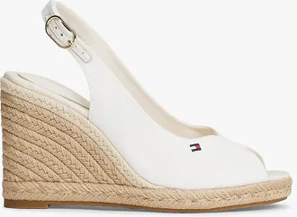Tommy Hilfiger Womens Slingback Wedge Espadrille Sandal - White - US 6.5 / EU 37