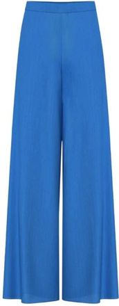 Marella Baba Palazzo Blauwe Jeans Broek - Dames - Wijde Broeken - Blauw - 2XS - Broeken