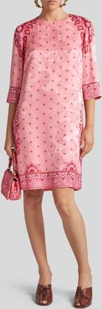 Etro Etro Womens Silk Blend Elegant Dress - Pink viscose - Size EU 48 (Womens)