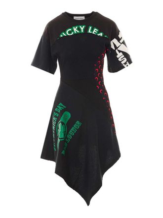Marine Serre Printed jersey knee length dress