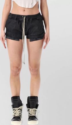 Rick Owens denim high-rise short shorts
