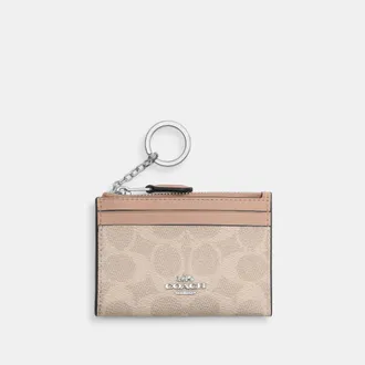 Coach Mini Skinny Id Case In Signature Canvas
