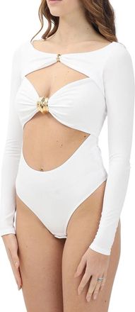 Elisabetta Franchi White Viscose Bodysuit