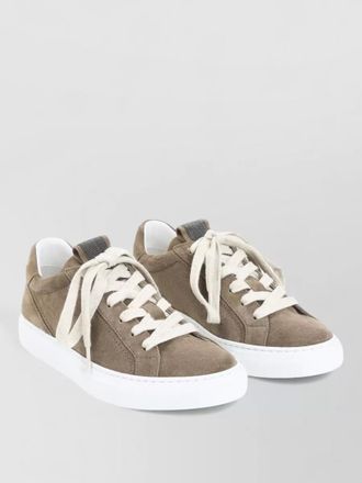 Brunello Cucinelli low top sneakers suede upper rubber sole