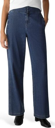 Eileen Fisher Wide Leg Denim Pants in Medium Indigo at Nordstrom, Size Xx-Small