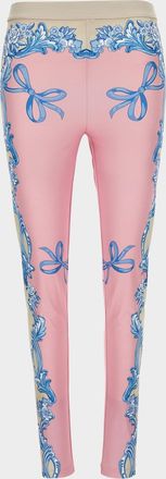Versace Cameo Medusa-Print Lycra Leggings