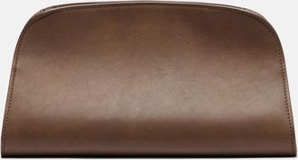 The Row Peggy Small leather clutch