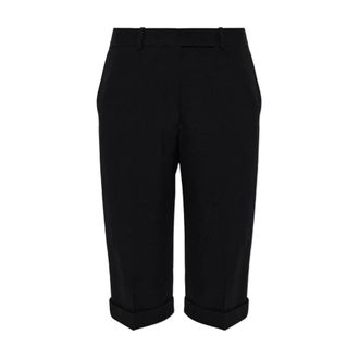 Tom Ford Sharp Grain de Poudre Bermuda Short - Dames - Korte Broeken - Zwart - 2XS - Wol - Korte Broeken